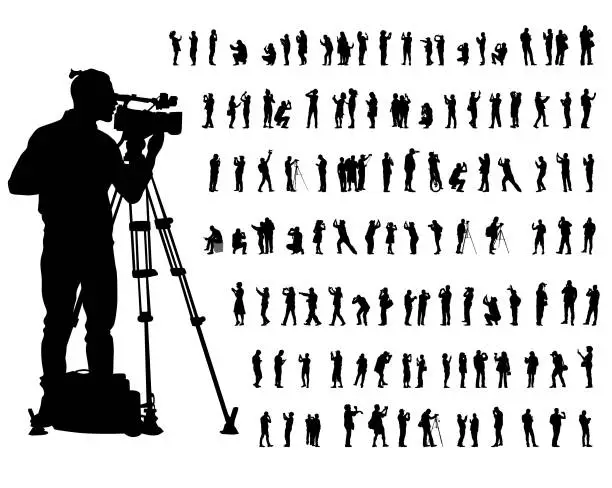 Vector illustration of Photographer people