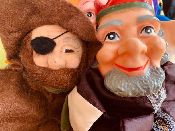 istock Finger puppets robber captain and king 1175492320