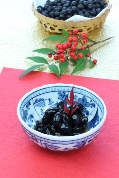 black soy-beans and Sweet black soybeans
