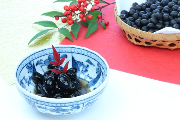 istock black soy-beans and Sweet black soybeans 1175499576