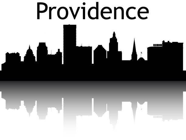 Silhouette Skyline of Providence Vector Illustration of the Silhouette Skyline of Providence providence stock illustrations