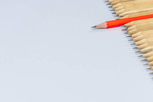 istock Different pencil standout show leadership concept. 1175502148