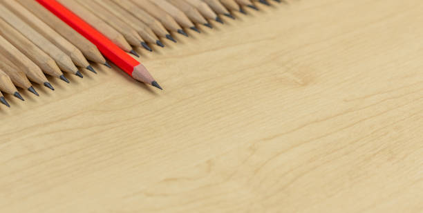 istock Different pencil standout show leadership concept. 1175502155