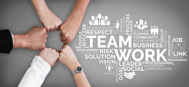 teamwork und business human resources concept - super powers stock-fotos und bilder
