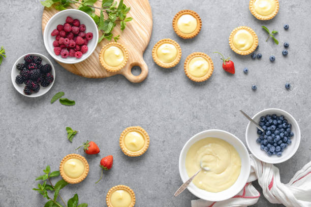 istock Tartlets with custard and summer berries 1175504169
