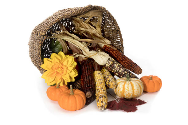 istock pumkins and indian corn with fall colors 1175507249