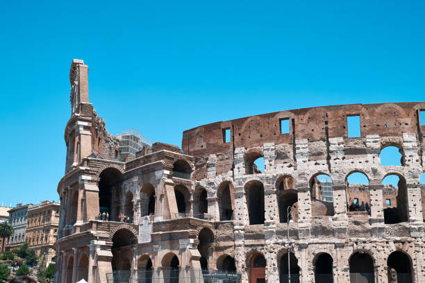 Shot of the historical Colosseum in the city of Rome, Italy
