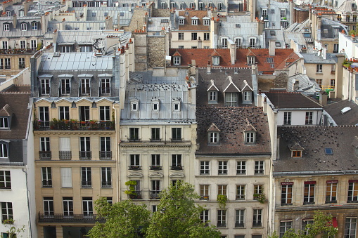 Vieaw on parisian roofs from the \