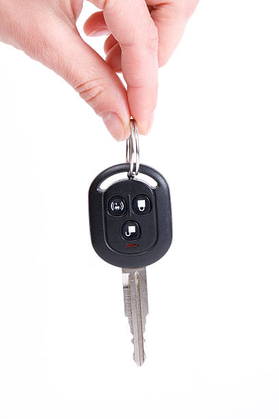 holding keys stock photo