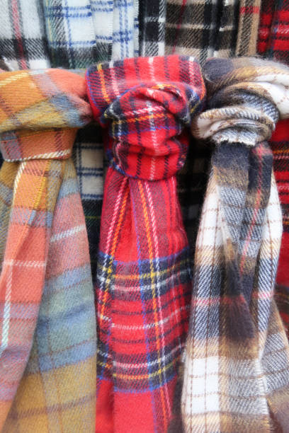 istock Scottish Tartan Plaid Colorful Wool Fabric 1175511094