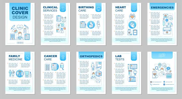 Vector illustration of Clinic brochure template layout