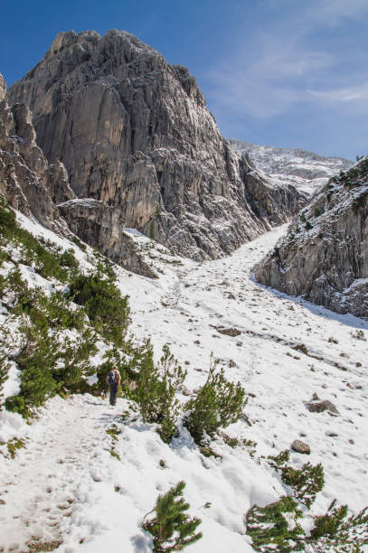 istock Hiker on a mountain path in the Alps. 1175517097