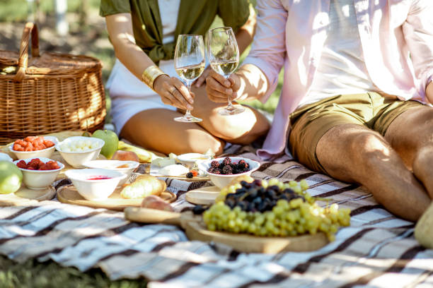 istock Couple having romantic breakfast outdoors 1175521745
