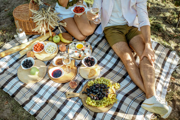 istock Couple having romantic breakfast outdoors 1175521794