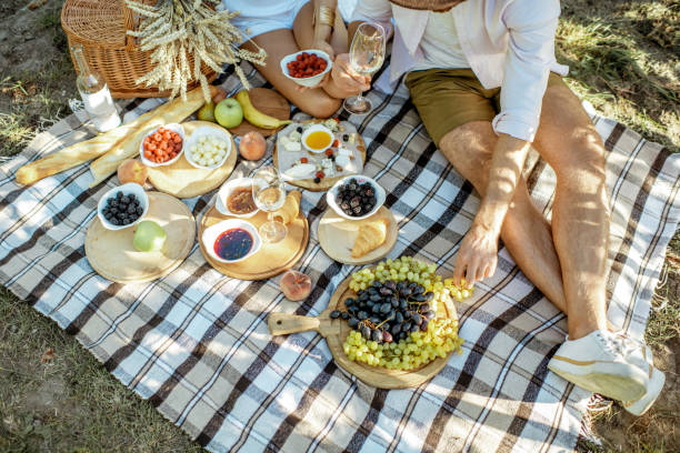 istock Couple having romantic breakfast outdoors 1175521797