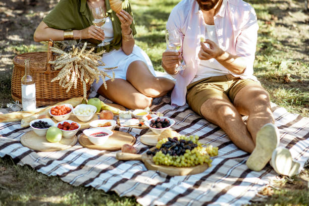 istock Couple having romantic breakfast outdoors 1175521801