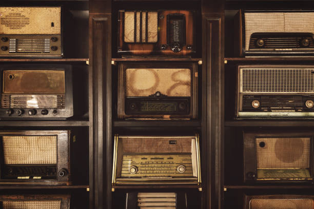 istock Different old radio receivers 1175523779