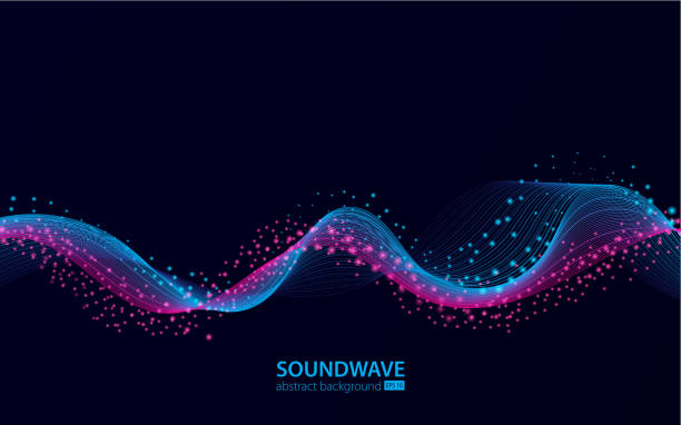 soundwave vektor abstrakten hintergrund. musik-radio-welle. zeichen von audio-digital-aufnahme, vibration, puls und musik-soundtrack - flowing water water air wave stock-grafiken, -clipart, -cartoons und -symbole