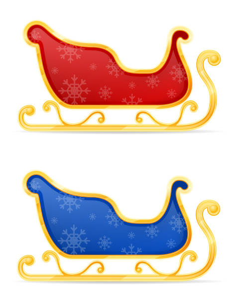 istock christmas santa claus sleigh stock vector illustration 1175523842