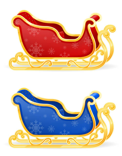 istock christmas santa claus sleigh stock vector illustration 1175524902