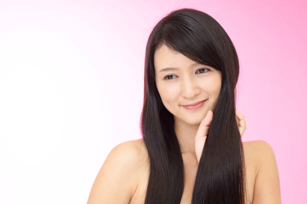 Woman taking care of her hair