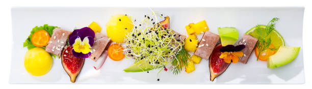 istock Tasty roasted tuna with mango and avocado 1175528003