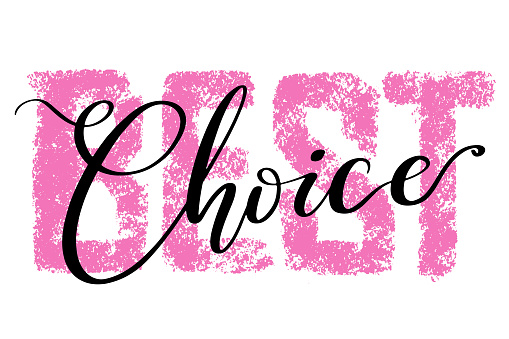 Choice Lettering Best Choice Hand Drawn Vector Lettering Modern Brush Calligraphy Vector ...