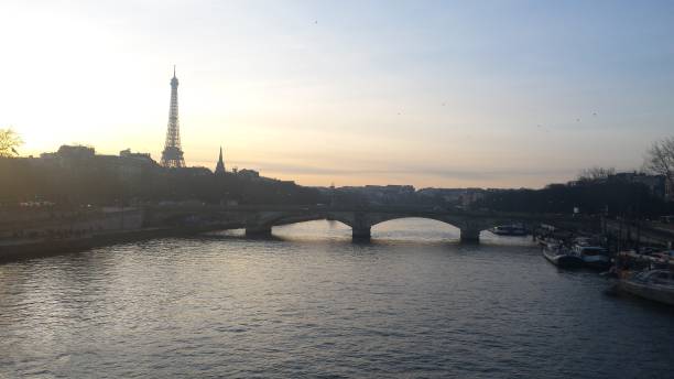 istock Sunset over the river Seine 1175531546