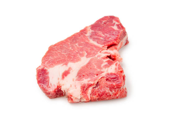 istock Raw pork isolated on white background. 1175534410