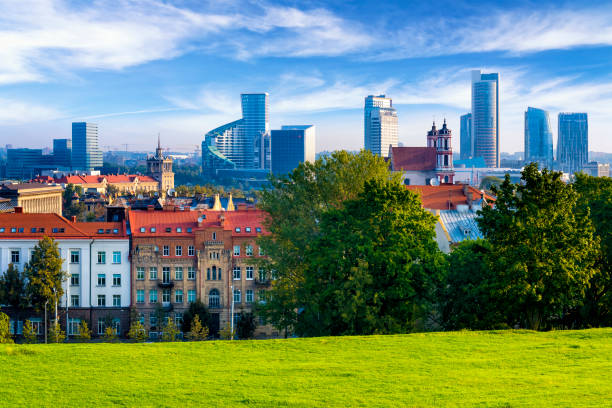 View on Vilnius in summer morning, Lithuania