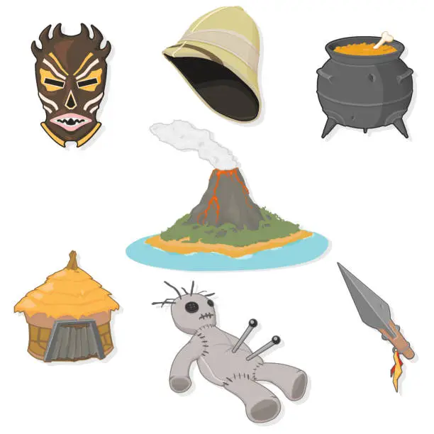 Vector illustration of Jungle Icons