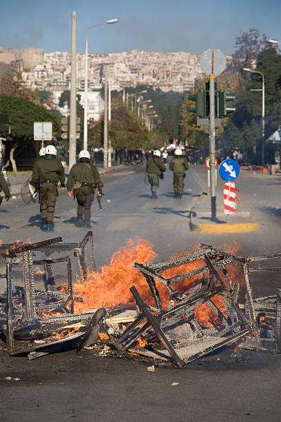 istock Police special forces in a riot 117553829