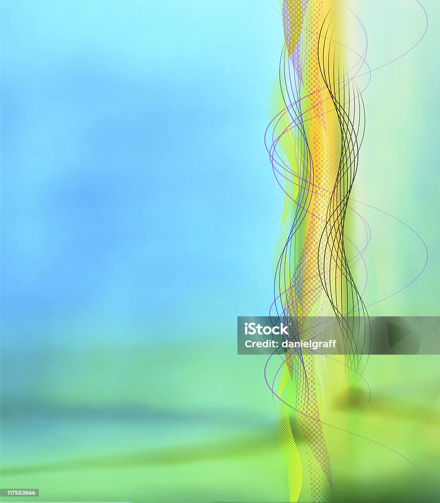 Ondas de luz verde y cian - Foto de stock de Abstracto libre de derechos