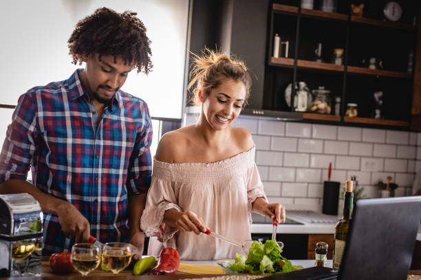 istock Young couple in the kitchen 1175538754