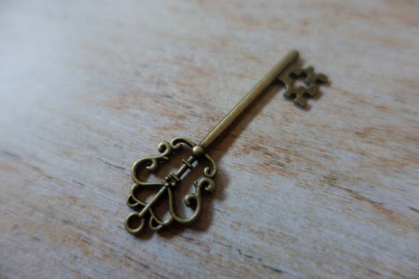 istock The old golden key of some lock 1175542131