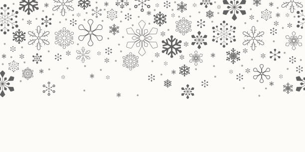 ilustrações de stock, clip art, desenhos animados e ícones de christmas snowflake background. seamless pattern. - christmas tree dirty winter grunge