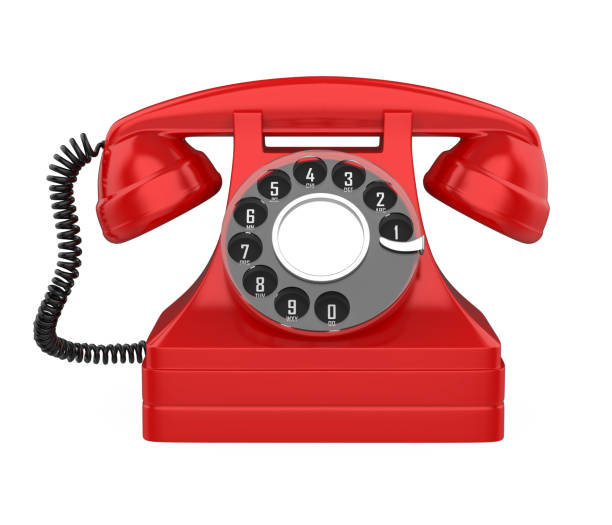 istock Red Vintage Telephone Isolated 1175552057