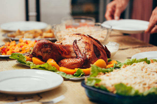istock Christmas Family Dinner Table Concept. Christmas Dinner 1175553936
