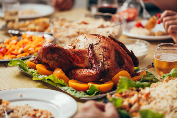 istock Christmas Family Dinner Table Concept. Christmas Dinner 1175553997