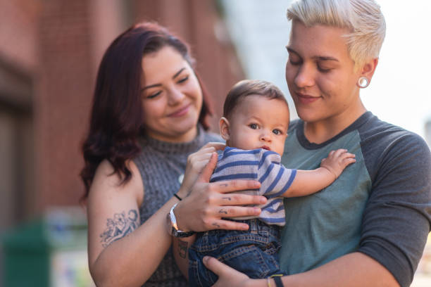 istock LGBT+ family with baby 1175554193