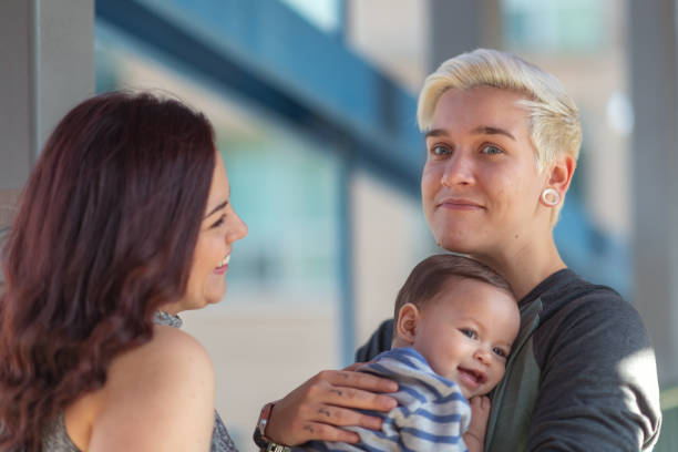 istock LGBT couple bonding with baby 1175554229
