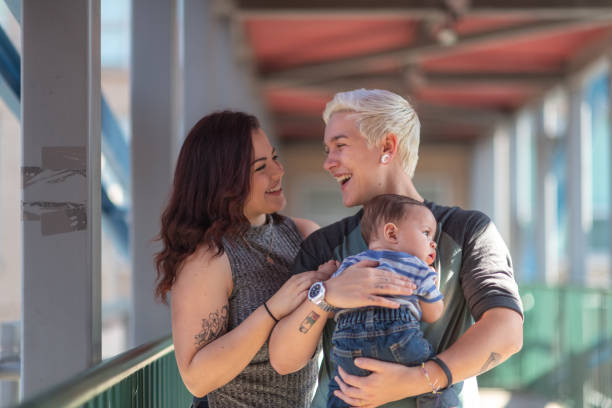 istock Young LGBT family spending time together 1175554239
