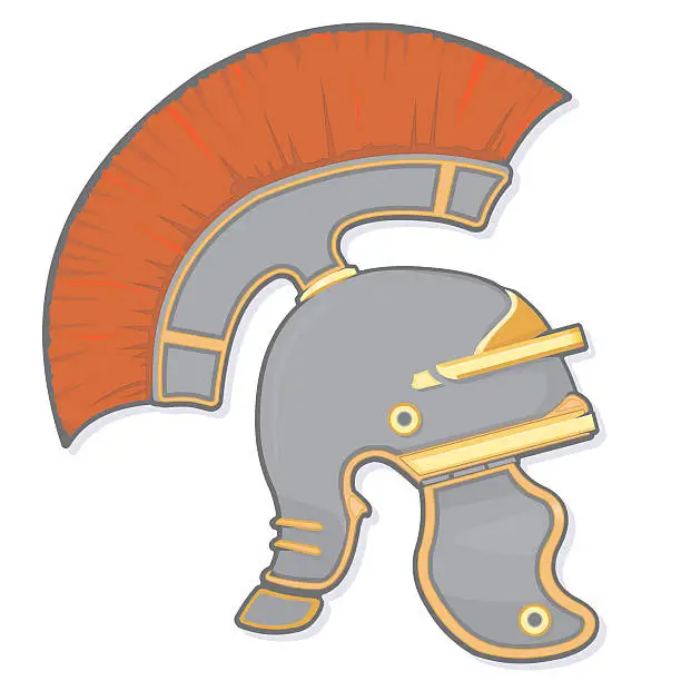 Vector illustration of Roman Helmet