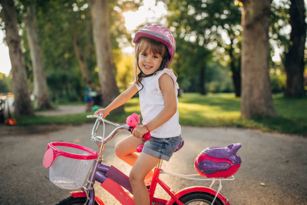 istock Girl learning to drive a bike 1175556861