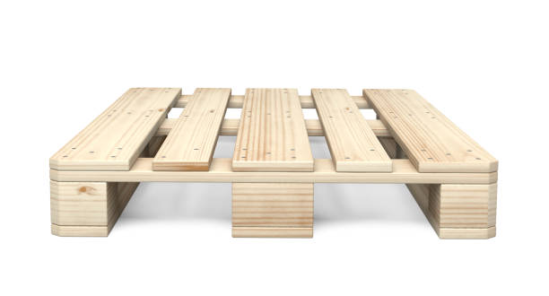 istock Wooden Euro pallet was not in use. Front view. 1175557419
