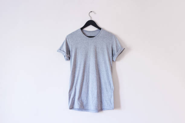 istock gray blank t-shirt on a hanger 1175559181