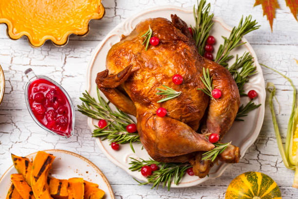 istock Baked chicken or turkey with cranberry 1175562429