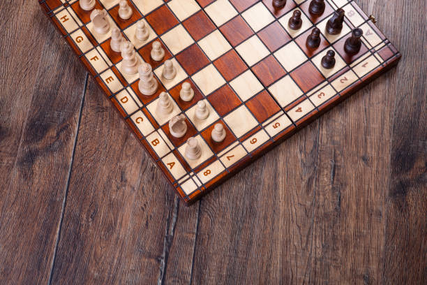 istock Chess on a wooden desk 1175563609