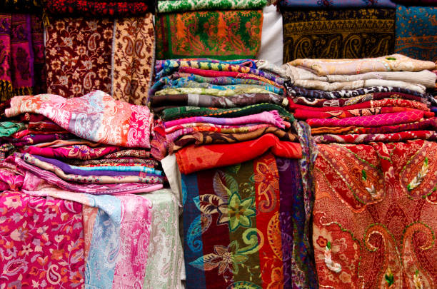 istock colourful textile material on a market table 1175564864