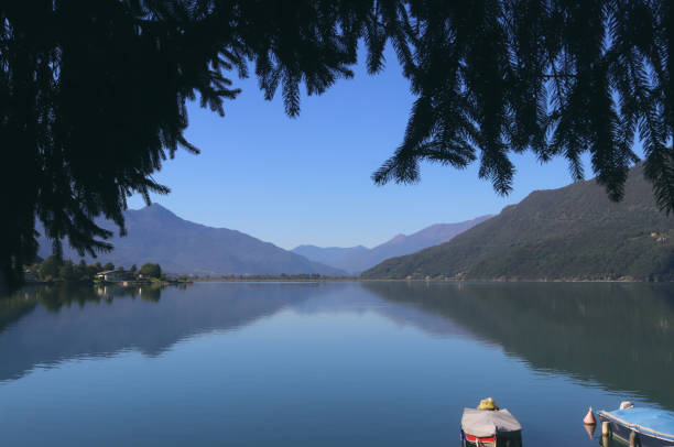 istock lake mezzola, Italy 1175567160